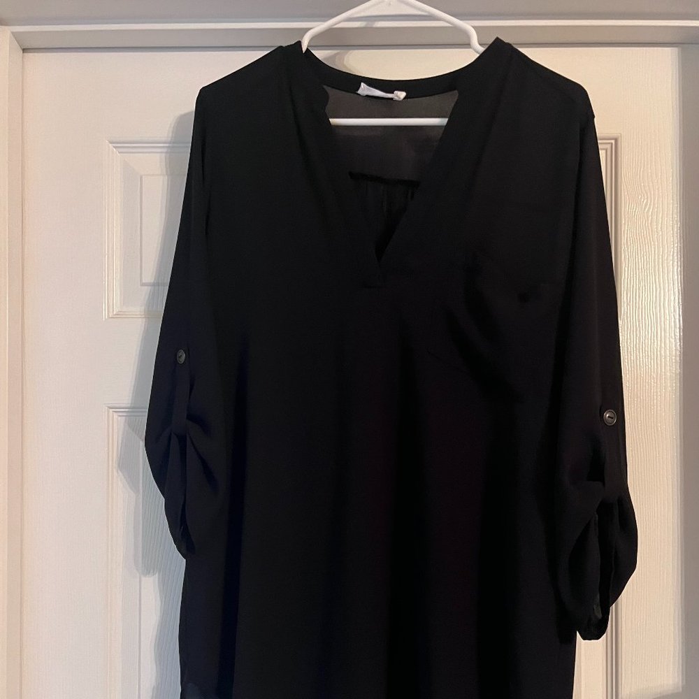 Black Long Tunic Top